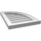Ekena Millwork Quarter Round Top Right Surface Mount PVC Gable Vent w/ 2"W x 1-1/2"P Brickmould Frame, 14"W x 20"H GVPQR14X2002SN - alternate 2